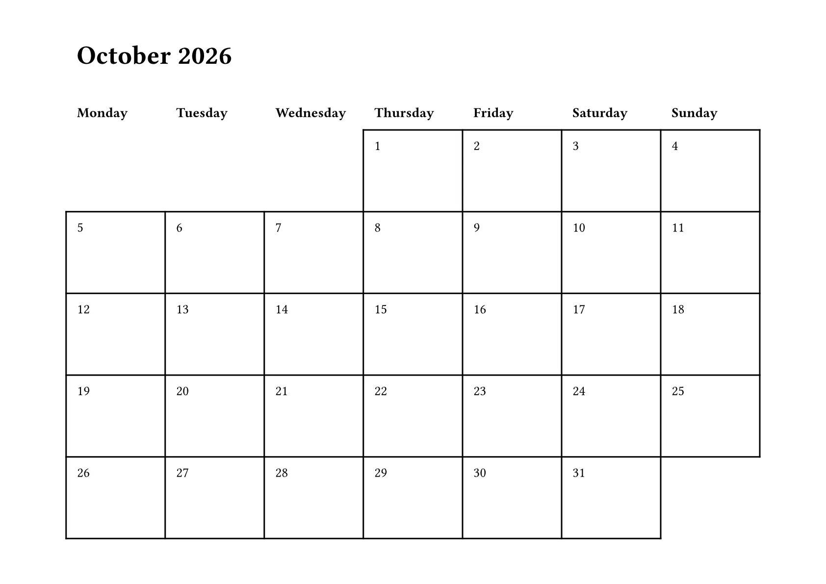 october